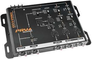 PRV AUDIO Crossover Car Audio EX3.5 Stereo 3 Way or 2 Way Electronic Crossover 9 Volts, 4 in 6 Out RCA Channels Car Sound Processor