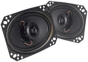 Magnadyne 4x6 Coaxial Speakers with Silk Dome Tweeter, Crisp Highs & Clear Bass for Cars, RVs, Home - Pair