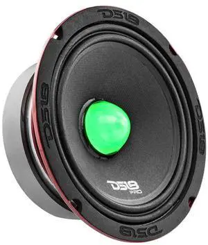 DS18 PRO-X6.4BMRGB Loudspeaker with RGB Light Bullet - 6.5", Midrange, 500W Max, 250W RMS, 4 Ohms - Premium Quality Audio Door Speakers for Car or Truck Stereo Sound System (1 Speaker)