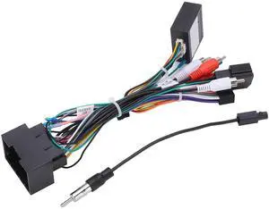 Qiilu Audio Wiring Harness, Stereo Radio Wiring Harness Connector Adapter with CAN Bus Box 16Pin Replacement for Cruze