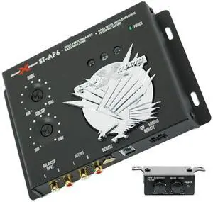 SoundXtreme ST-AP6 1/2 Din Car Audio Digital Processor, 13.5V, Bass Maximizer & Sound Restoration w/Includes a Dash Mount Remote Control and Light Display, 10.4x2.3 x 8.6 inches
