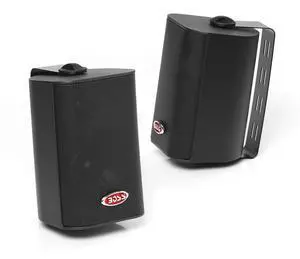 BOSS Audio Systems MR4.3B 200 Watt Per Pair, 4 Inch, Full Range, 3 Way Weatherproof Marine Speakers Sold in Pairs