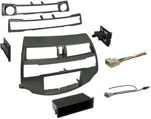 Single/Double Din Dash Kit for Accord 2008-2012 with Wiring Harness, Antenna Adapter (Metallic Taupe) Compatible with All Trim Levels, Easy Installation for Aftermarket Stereo