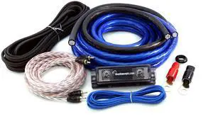 KnuKonceptz Bassik 0 Gauge Complete Amplifier Installation Amp Wiring Kit with RCA