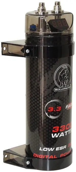 Audiopipe BCAP3.3 Bullz Audio 3.3 Farad Capacitor With Digital Voltage Display