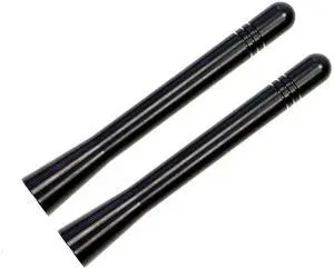 Made in USA - 4 Inch Black Aluminum Antenna is Compatible with Harley Davidson Touring Road King Custom FLHRS (1995-2012) - 2 Pack