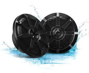 BOSS Audio Systems MR62B 200 Watt Per Pair, 6.5 Inch, Full Range, 2 Way Weatherproof Marine Speakers Sold in Pairs, Black