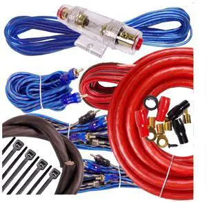 Complete 5 Channels 2500W Gravity 4 Gauge Amplifier Installation Wiring Kit Amp Pk1 4 Ga Red - for Installer and DIY Hobbyist - Perfect for Car/Truck/Motorcycle/Rv/ATV