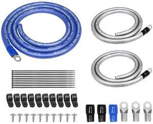 Recoil RBG3 True Spec 1/0 Gauge Wire Big 3 Amp Wiring Upgrade Kits for Car Audio Systems