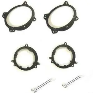 6x9" Front and 5.25"/6.5" Rear Door Speaker Install Bracket Mount Plates + Wire Harness Made for 2005-2018 Toyota Tacoma