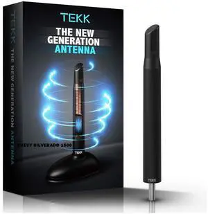 Tekk Short Antenna Compatible with 2007 to 2025 Chevrolet Silverado 1500 / Designed for Optimized FM/AM Reception / 4.8 Inches