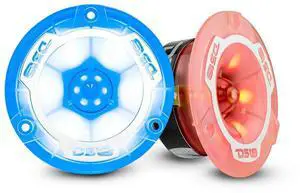 DS18 PRO-TW1L 3.8" RGB Aluminum Super Bullet Tweeter - 1" Voice Coil, Polycarbonate Body and Bullet, 400W Max, 200W RMS, 4 Ohms, Built in Crossover - PRO Tweeters are The Best - 2 Speakers