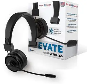 Blue Tiger Elite Ultra 2.0 Wireless Bluetooth Headset One-Ear Piece Trucker Professional Headset - Bluetooth 5.2 with Microphone 60 Hours Talk Time, 1200 Hours Standby Blue Tiger Elite Ultra 2.0 Wireless Bluetooth Headset One-Ear Piece Trucker Professional Headset - Bluetooth 5.2 with Microphone 60 Hours Talk Time, 1200 Hours Standby