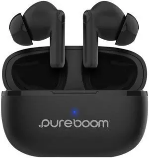 PureGear PureBoom Wireless Earbuds for Enhanced Sound, Touch Control Stereo Headphones in Ear Built-in Mic for iPhone/Android Phones/TV/Laptops, More Devices