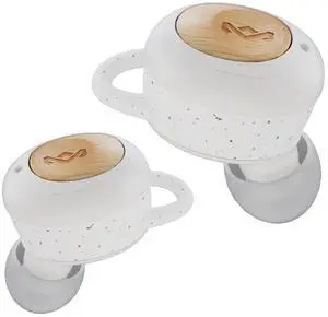 House of Marley Champion 2: True Wireless Earbuds with Microphone, Bluetooth Connectivity, 35 Hours Total Playtime, and Sustainable Materials, Cream