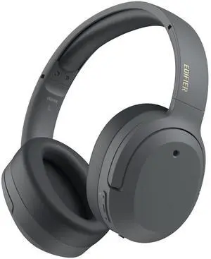 Edifier W820NB Plus Hybrid Active Noise Cancelling Headphones - LDAC Codec - Hi-Res Audio - Fast Charge - Over Ear Bluetooth V5.2 Headphones for Travel, Flight, Train, and Commute- Gray