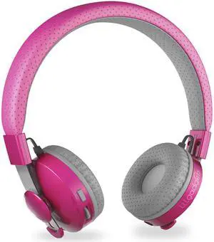 LilGadgets Untangled Pro On-Ear Wireless Kids Headphones for School, Microphone, Volume Limited, SharePort Technology, SoftTouch Padding, Pink - Kids Bluetooth Headphones