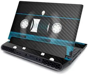 MightySkins Skin for Alienware AREA-51M R2 (2020) - Abstract Black | Protective, Durable, and Unique Vinyl Decal wrap Cover | Easy to Apply, Remove, and Change Styles | Made in The USA