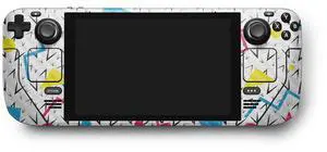 MightySkins Carbon Fiber Skin Compatible with Valve Steam Deck - 90s Fun | Protective, Durable Textured Carbon Fiber Finish | Easy to Apply, Remove, and Change Styles | Made in The USA