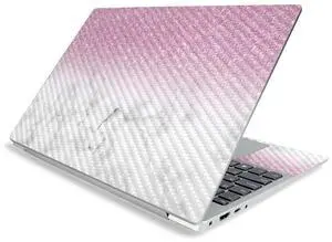 MightySkins Carbon Fiber Skin for Lenovo IdeaPad S340 15" (2019) - Marble Glitz | Protective, Durable Textured Carbon Fiber Finish | Easy to Apply, Remove, and Change Styles | Made in The USA