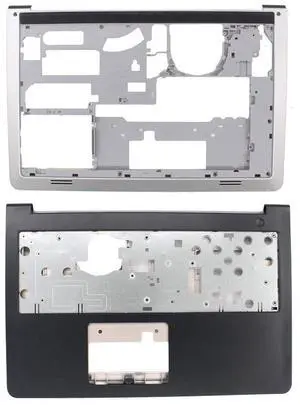 MOTOKU Laptop Palmrest Upper Case Keyboard Bezel and Bottom Case Base Cover Chassis Replacement for Dell Inspiron 15-5547 5542 5545 5548