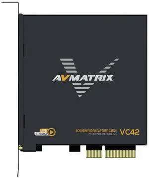 AVMATRIX VC42 4-CH HDMI PCIE Capture Card HDMI 1.4 simultaneous Input and Capture
