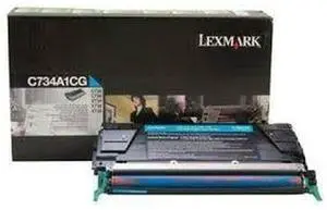 Lexmark C734A1CG Cyan Return Toner Cartridge