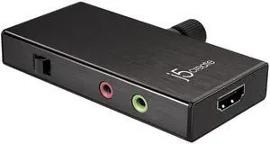 j5create Live Video Capture Card - HDMI to USB-C, Supports 1080p 60FPS Video and Audio Recording, Power Delivery 60W Pass Through, Ideal for PC Xbox PlayStation Android Game Live Streaming (JVA02)
