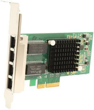 I/O Crest 4 Port Gigabit Ethernet Intel i350-AM4 Chipset PCI-E X4 Network Interface Card NIC