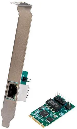 IO CREST 2.5 Gigabit Ethernet M.2 M+B Key Interface Card 10/100/1000/25000 Mbps RJ45 LAN Intel I225 Chipset,Black,SY-PEX24075