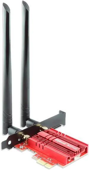 ZYT WiFi 6E AX210 PCIE WiFi Card Expands Wi-Fi into 6GHz | Bluetooth5.2 | Up to 5400Mbps | Tri-Bands(6GHz/5GHz/2.4GHz) | OFDMA,MU-MIMO,Heat Sink | Support Windows 10/11 64Bit