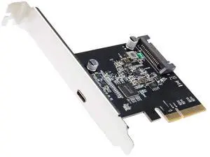 IO CREST USB-C 3.2 Gen 2x2 Type-C 20 Gbps PCI-e Gen 3 x4 Expansion Card SATA Powered ASMedia ASM3242