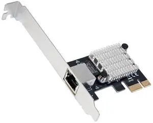 IO CREST 2.5 Gigabit Ethernet PCI Express PCI-E Network Interface Card 10/100/1000/25000 Mbps RJ45 LAN Intel I225 Chipset, Black (SY-PEX24076)