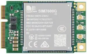 Waveshare SIM7600G-H-PCIE SIMCom Original 4G LTE Cat-4 Module Global Coverage with GNSS Support Mini-PCIe Connector LTE-TDD LTE-FDD HSPA+ GSM GPRS Edge