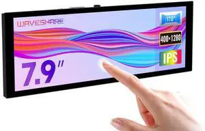 waveshare 7.9inch Capacitive Touch Display Compatible with Raspberry Pi 5/4B/3B+/3A+/CM3/3+/4 400×1280 Resolution IPS DSI Interface