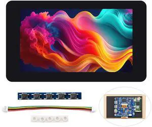 waveshare 7 Touch Display Kit Compatible with Raspberry Pi Zero, with IPS Display Expansion Board, 1024×600, 5-Point Capacitive Touch