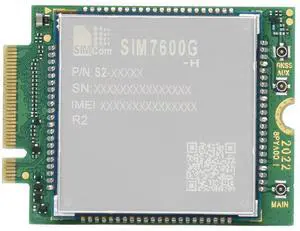 Waveshare SIM7600G-H-M.2 SIMCom Original 4G LTE Cat-4 Module Global Coverage with GNSS Support M.2 B Key Connector LTE-TDD LTE-FDD HSPA+ GSM GPRS Edge