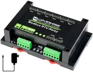 Waveshare Industrial Modbus RTU 8-Ch Relay Module with RS485 Bus, Multi Isolation Protection, 5V Voltage