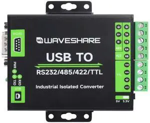waveshare FT232RNL USB to RS232/485/422/TTL Interface Converter, Industrial Isolation