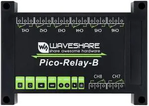 Waveshare Industrial 8-Channel Relay Module for Raspberry Pi Pico Power Supply Isolation Photocoupler Isolation
