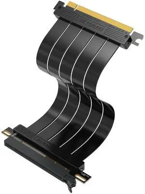 EZDIY-FAB PCIE Gen 4 16x Extreme Flexible, High Speed Riser Cable PCI Express 4.0 Port GPU Extension Card-Straight Connector [7.87in/20cm]