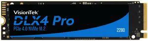 VisionTek 2280 M.2 DLX4 Pro SSD - 512GB - PCIe Gen 4.0 x4 NVMe - 5200MB/s Read, 4775MB/s Write  Laptops, Gaming PCs, Compatible Consoles