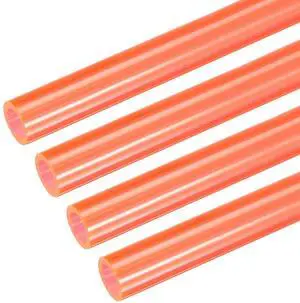uxcell PETG Tubing Hard Tube 10mm ID, 14mm OD, 0.5m/20inch Length, Red for PC Water-cooling System 4pcs