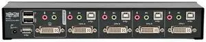 Tripp Lite 4-Port DVI Dual-Link/USB Desktop KVM Switch with Audio & Cables (B004-DUA4-HR-K)