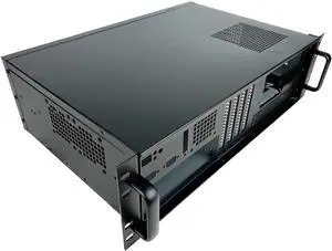 3U Server Chassis - Compact 12" Deep 19" Rackmount ATX Computer Case (Back or Front Rack Mount for Easy Access to Rear Components & Ports) 4 Bay 1x5.25 3x3.5; 4X Full Expansion Slots -Tupavco TP1833