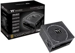 Thermaltake Toughpower GF1 750W 80+ Gold SLI/ CrossFire Ready Ultra Quiet 140mm Hydraulic Bearing Smart Zero Fan Full Modular Power Supply 10 Year Warranty PS-TPD-0750FNFAGU-1