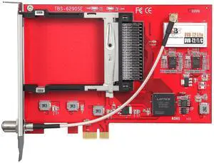 TBS6290se DVB-T2/T/C Dual PCI Express Terrestrial Cable TV Tuner Card with Dual CI Slot for FTA and Encrypted TV Channels