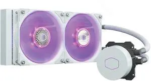 CoolerMaster MasterLiquid ML240L RGB V2 White,Close-Loop AIO CPU Liquid Cooler, Gen3 Dual Chamber Pump,240mm Radiator,SickleFlow 120 PWM ARGB, AMD Ryzen AM5/AM4, Intel LGA1700/1200 (MLW-D24M-A18PC-RW)