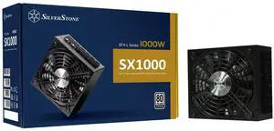 SilverStone Technology SX1000 Platinum, 80 Plus Platinum 1000W Fully Modular SFX-L Power Supply, SX1000-LPT-X V1.1