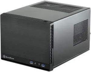 Silverstone Tek Mini-DTX, Mini-ITX Small Form Factor Computer Case with Faux Aluminum Front Panel Cases SG13B-Q